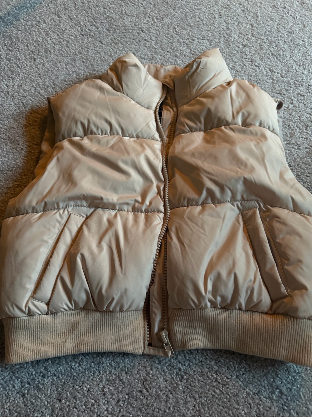 Aeropostale Beige Puffer Vest